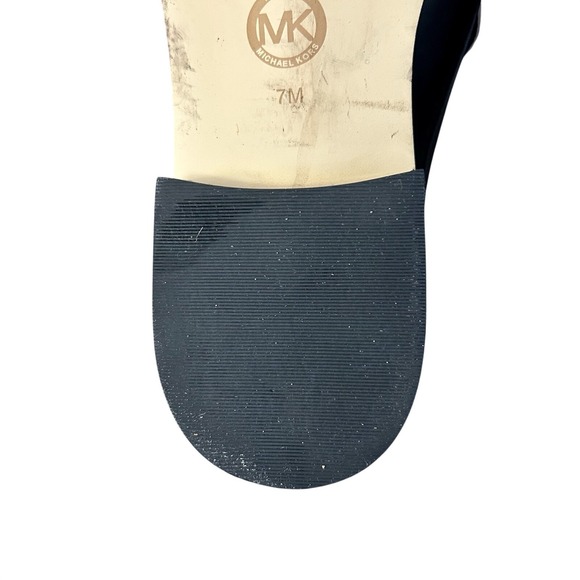 Michael Kors Annette Leather Mules TwoTone Black & White Heart EUC 7M Boho Fairy - Picture 7 of 8